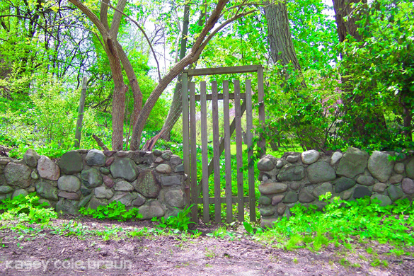 stone wall and gate